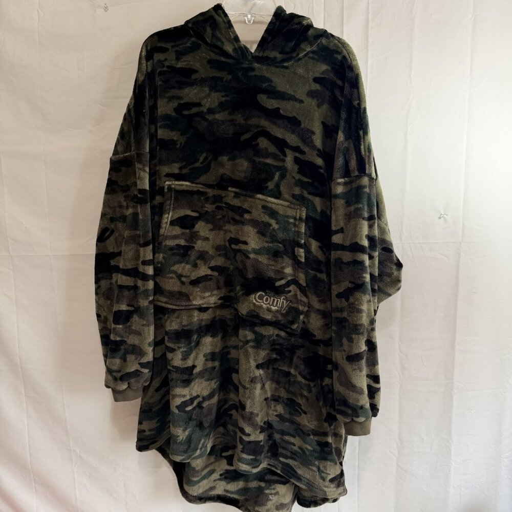 The Comfy Unisex Fleece Camouflage Pullover Shirt Blanket Hoodie